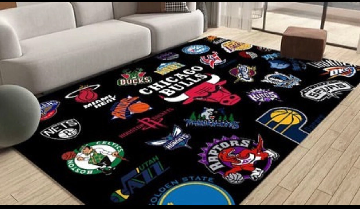 Basket ball themed rug