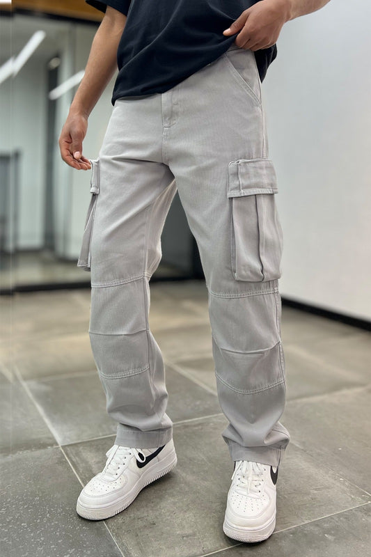 Denim republic combat pant in grey