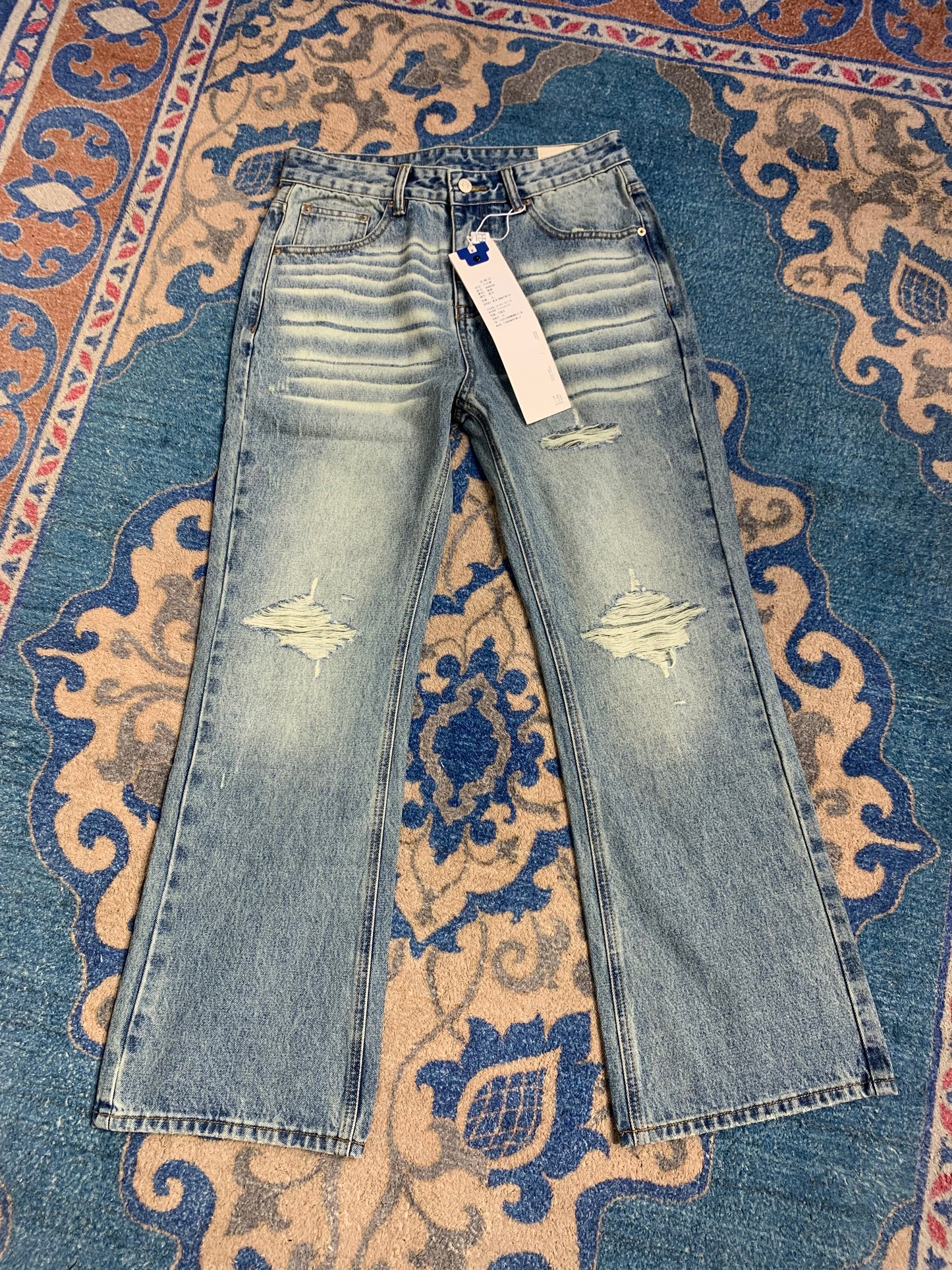 HB BRAND JEANS BLUE ripped 66058