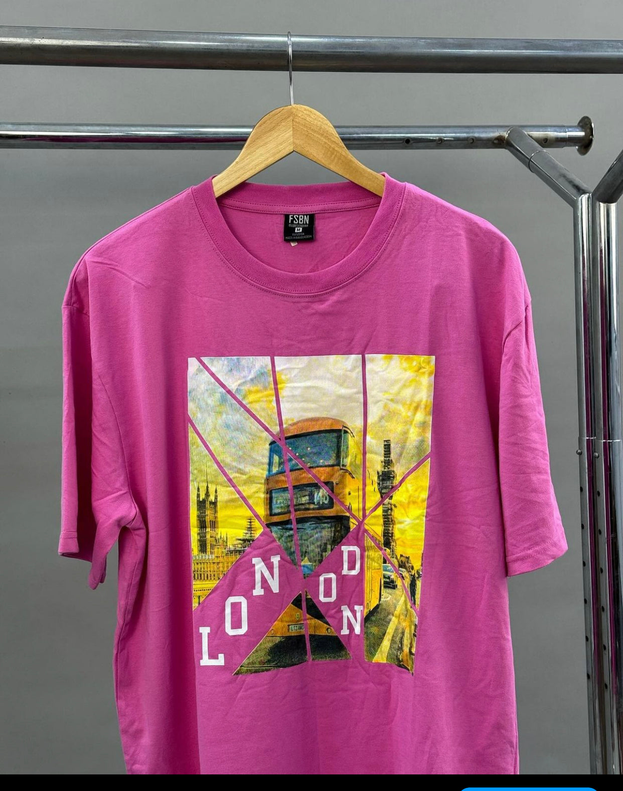 Fsbn London oversized tee in pink