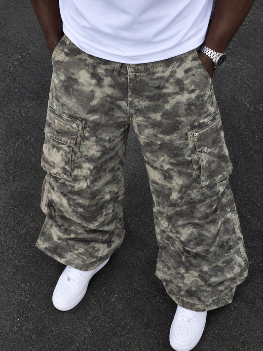 Camo cargo pants ( C-6266G)