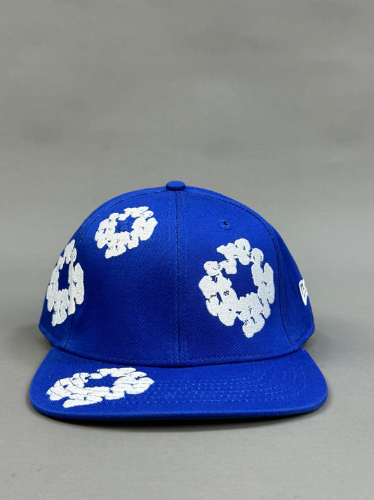 Blue fitted hat