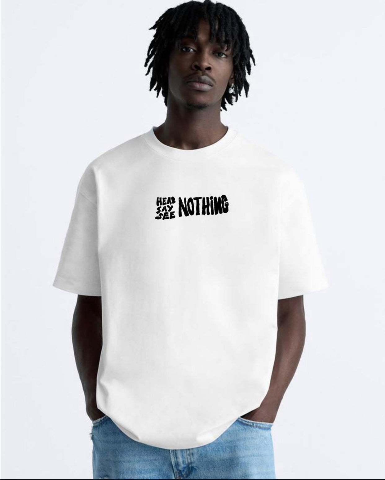 Zedek hear say see nothing tee