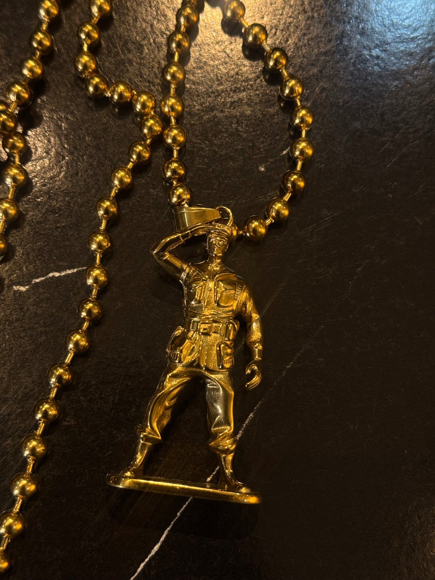 Soldier Necklace in Gold