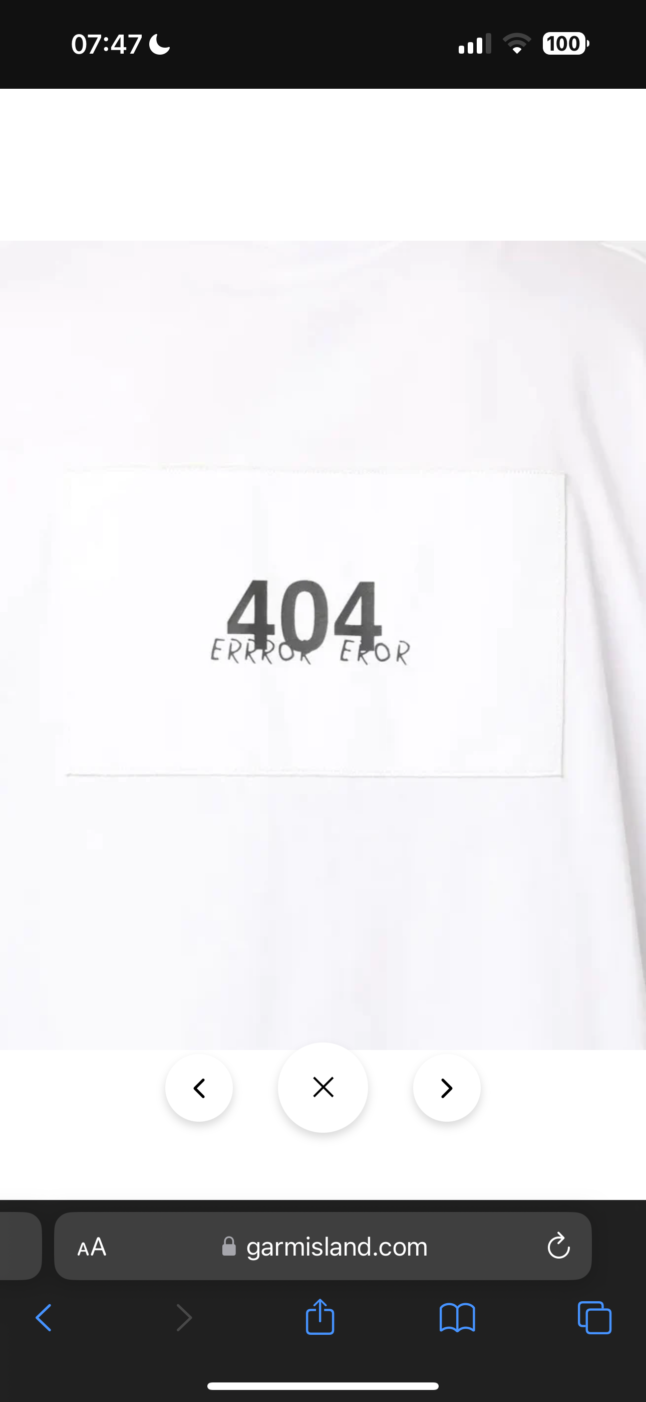 Anti Order Error Eror Backprint T-shirt in White