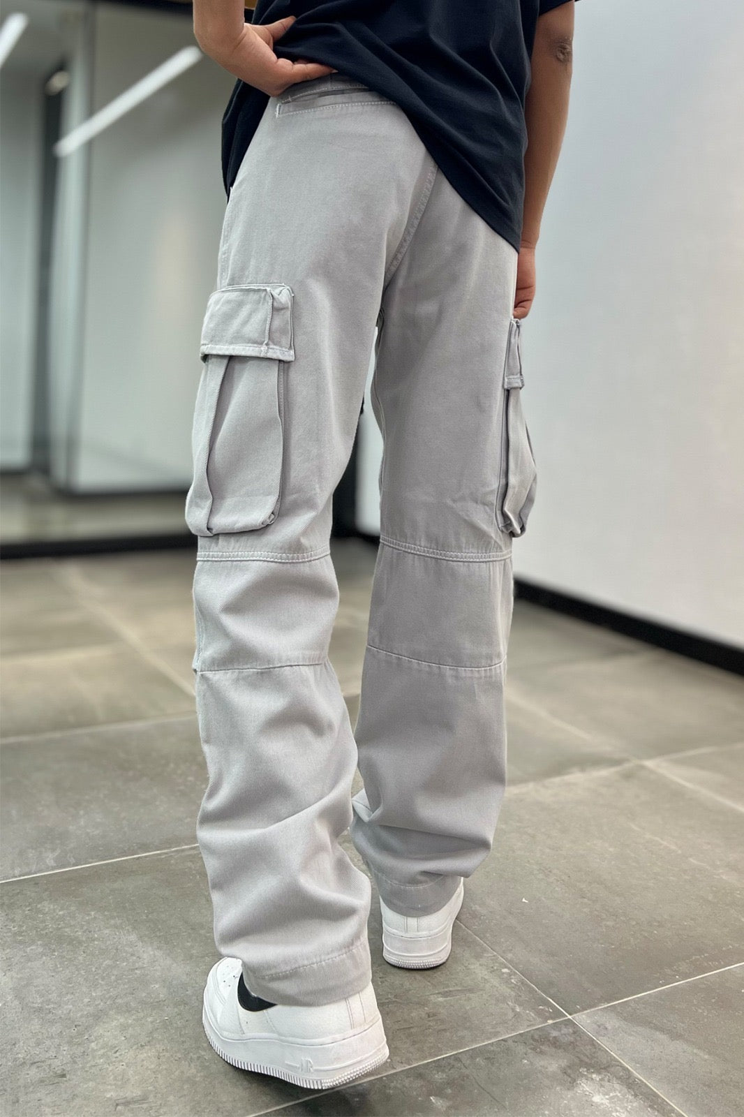 Denim republic combat pant in grey