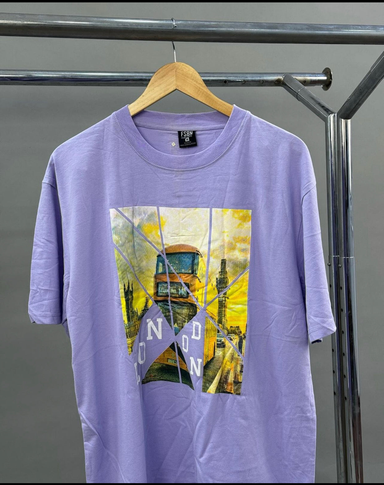 Fsbn London oversized tee in lilac