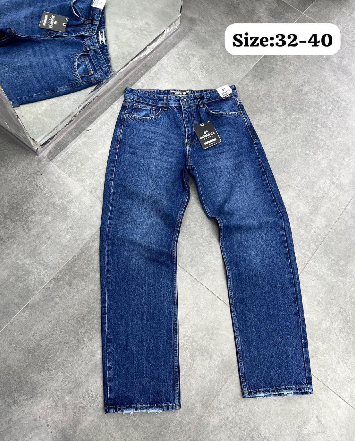 Difransel baggy jeans in deep blue