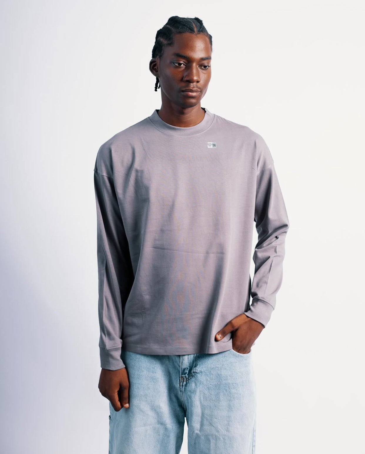 PLAIN LONGSLEEVE IN GREY