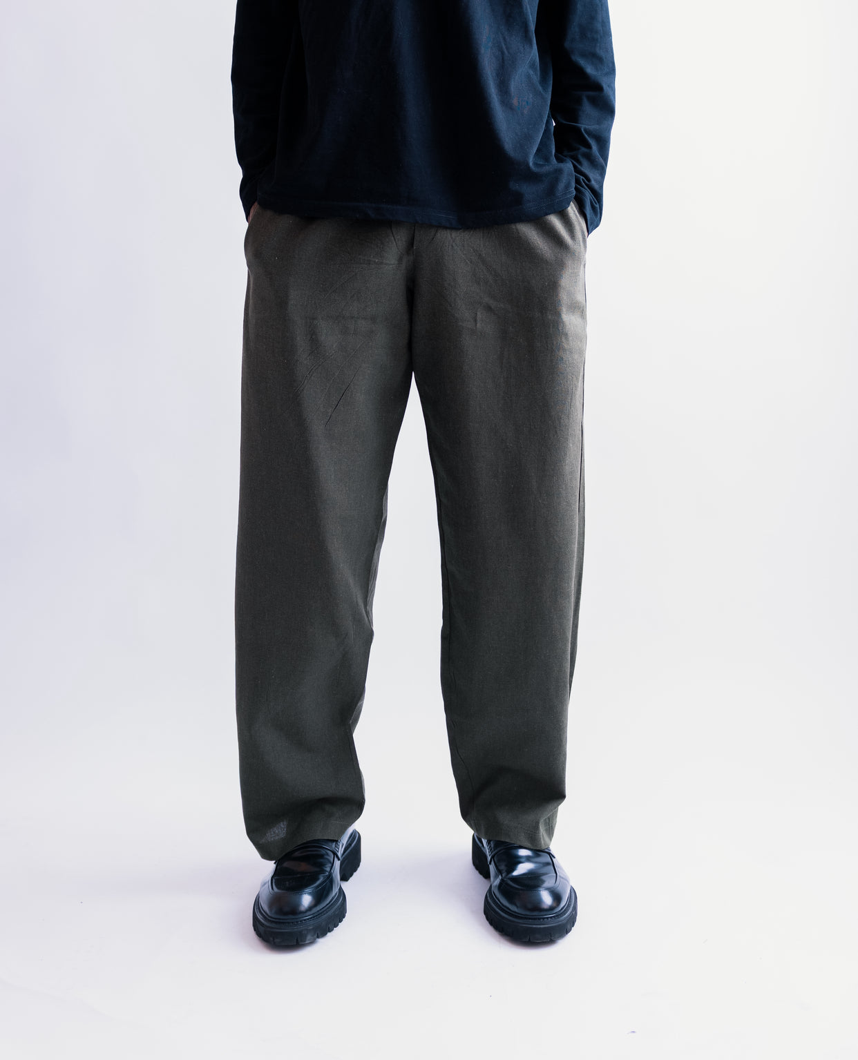ZEDEK LINEN PANTS in green