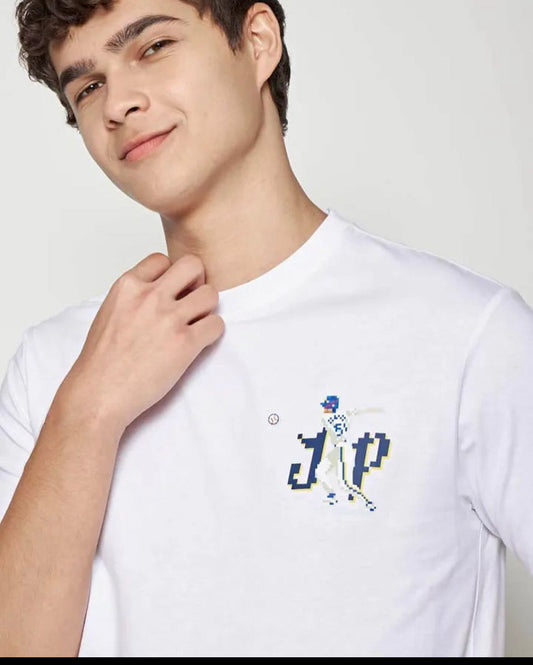 Garage Pixel Baseball T-shirt in white