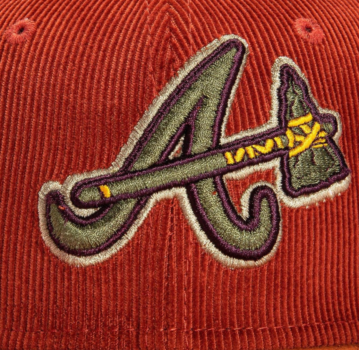 Atlantic braves 1997 World Series patch hat burnt orange (adjustable)