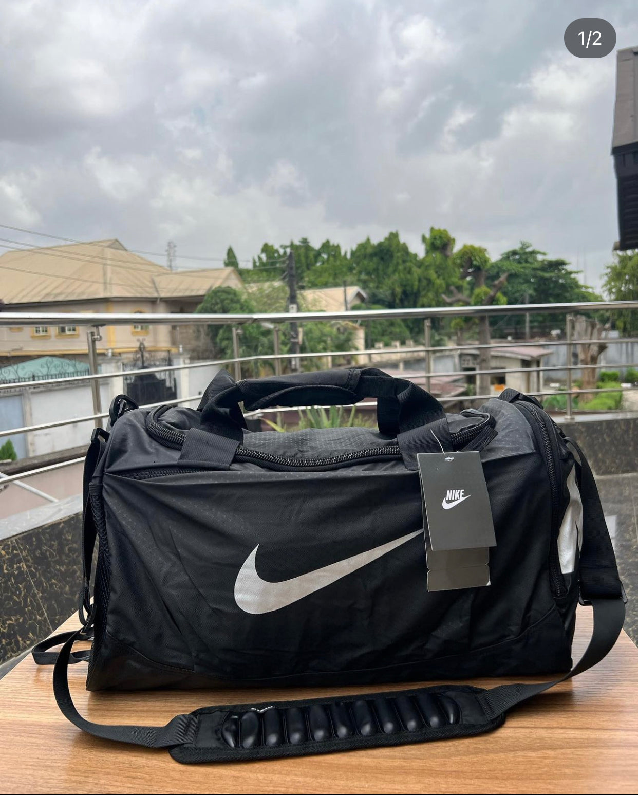 Nike mini duffel bag in black