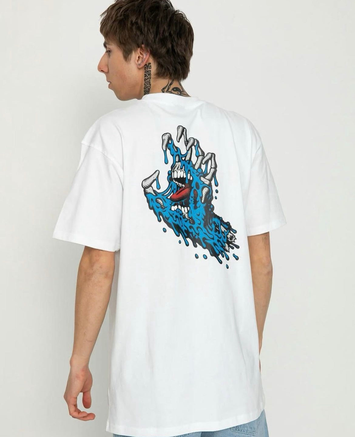 santa cruz melting hand tshirt In white