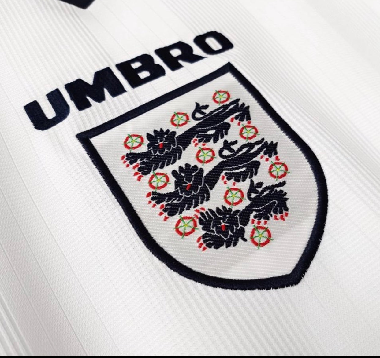 1996 England Home Long sleeve Retro jersey