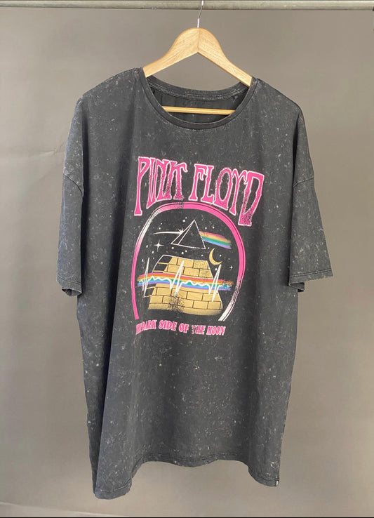 Pink flyod tee in black / pink