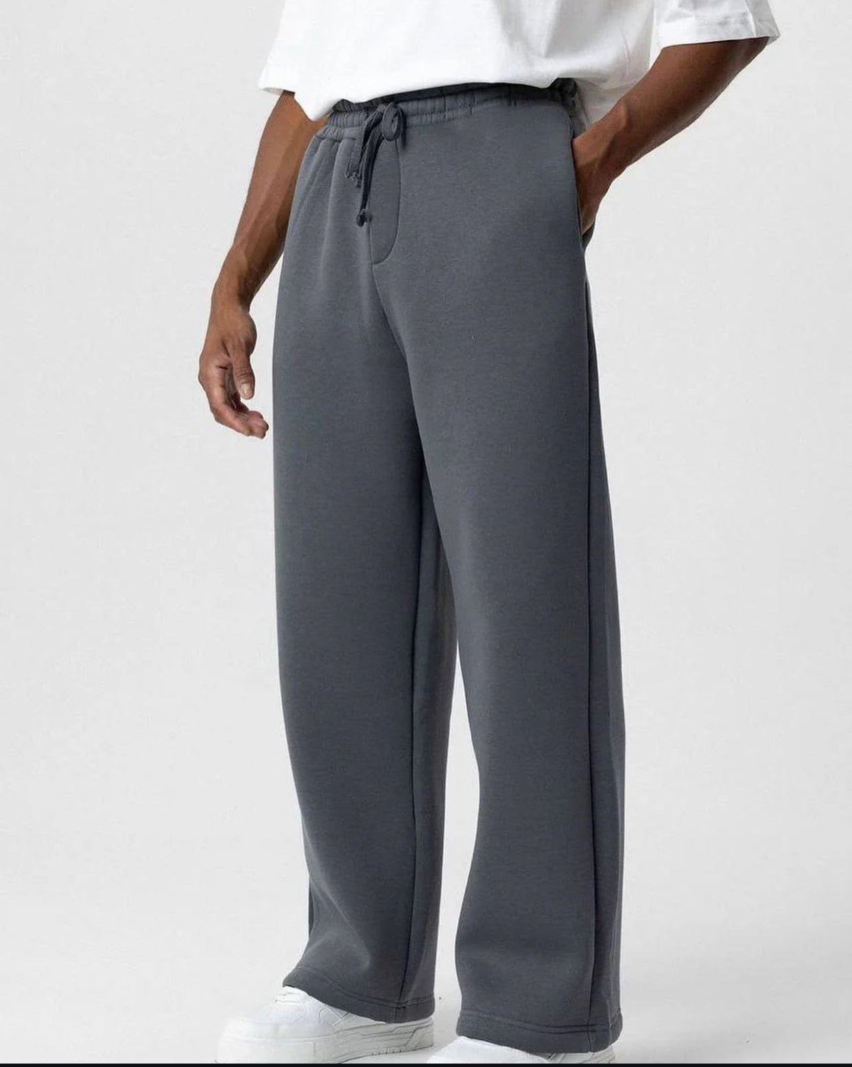 Vamos Premium Straight Fit Sweatpants in Smokey grey