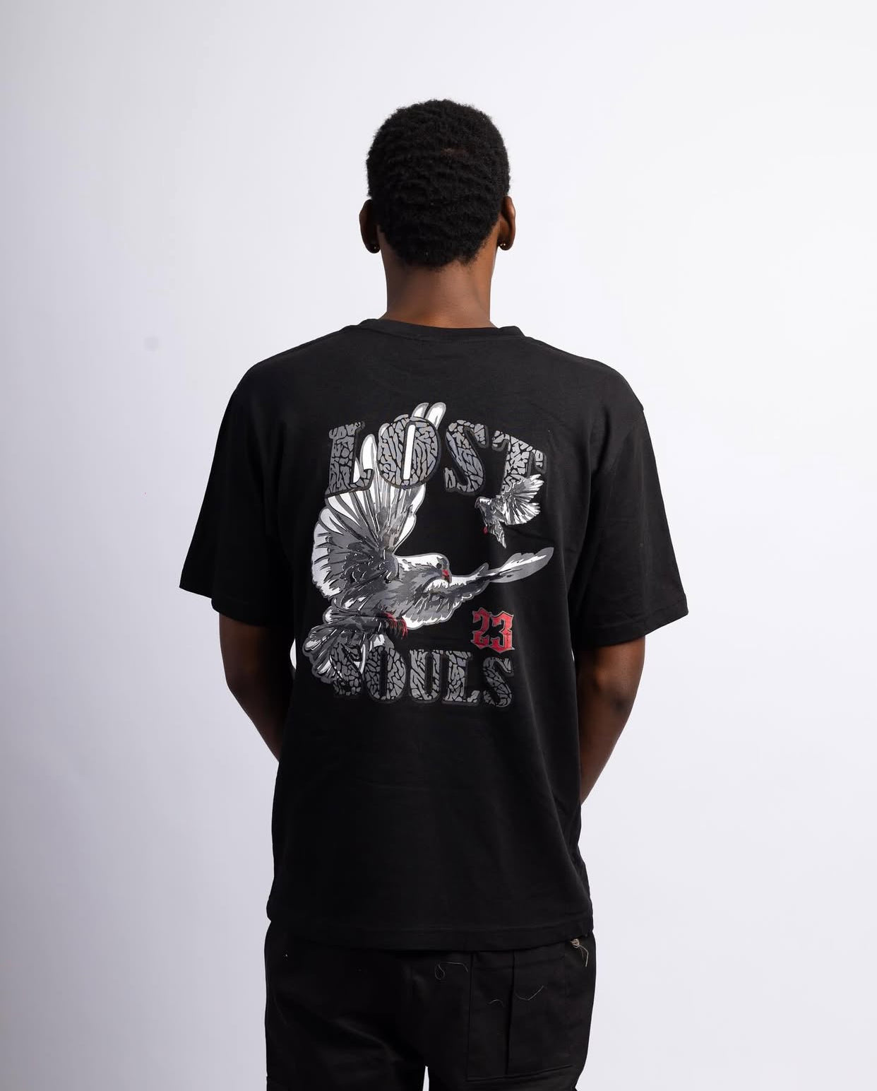 23 Lost soul tee in black