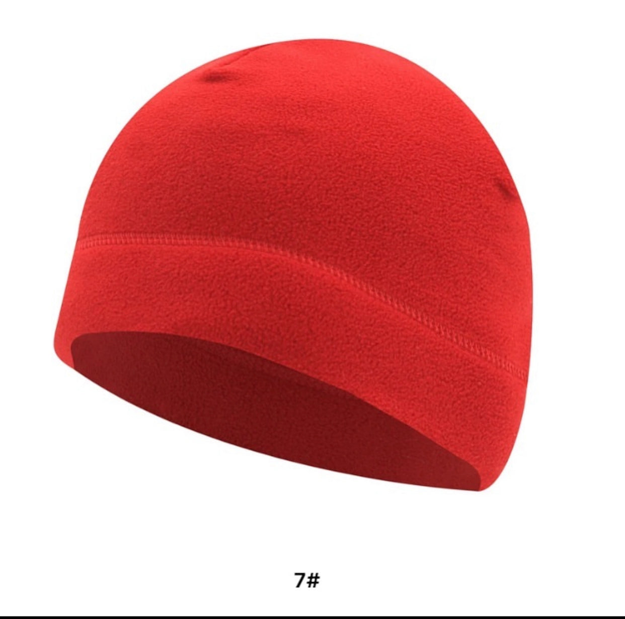 Fleece skull cap for men in red