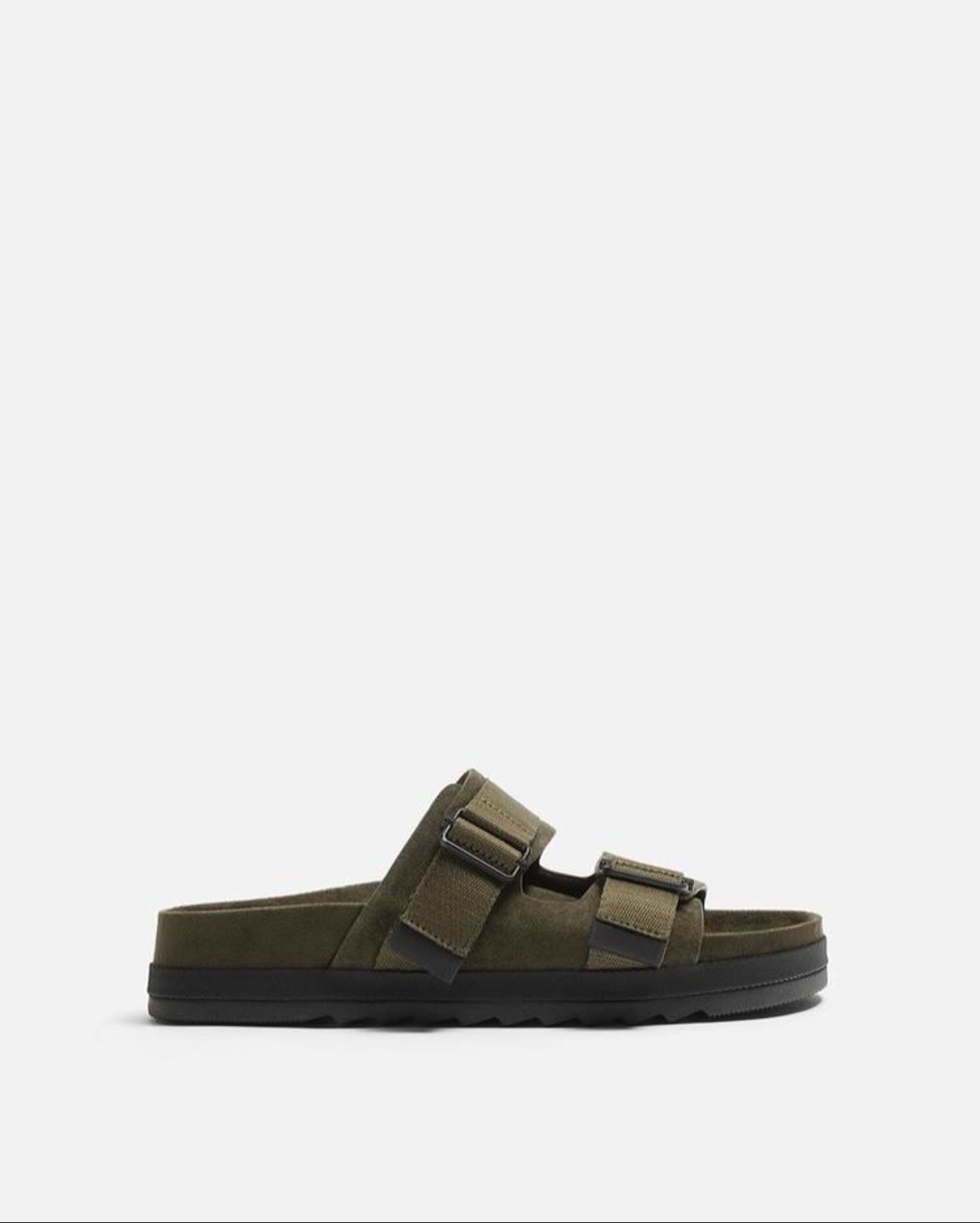 ZARA DOUBLE STRAP LEATHER SANDALS