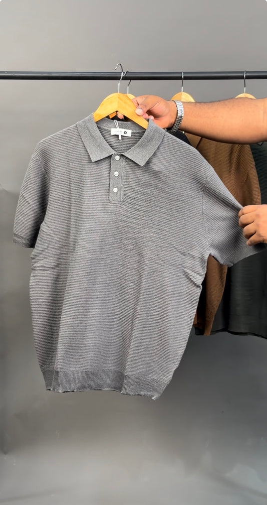 Knitted polo  grey