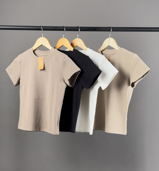 ZEDEK 220GSM FEMALE CROP TEES 1012T