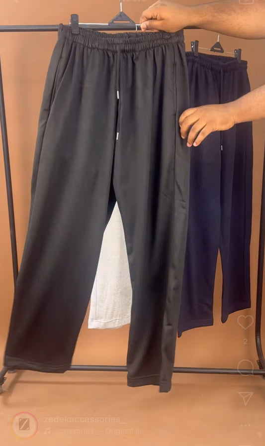 Plain Heather jogger pant in black