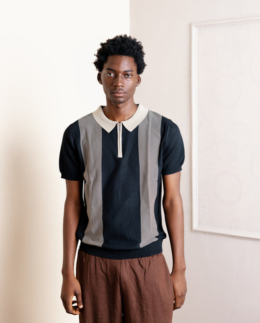 Knitted Polo Black  E77053