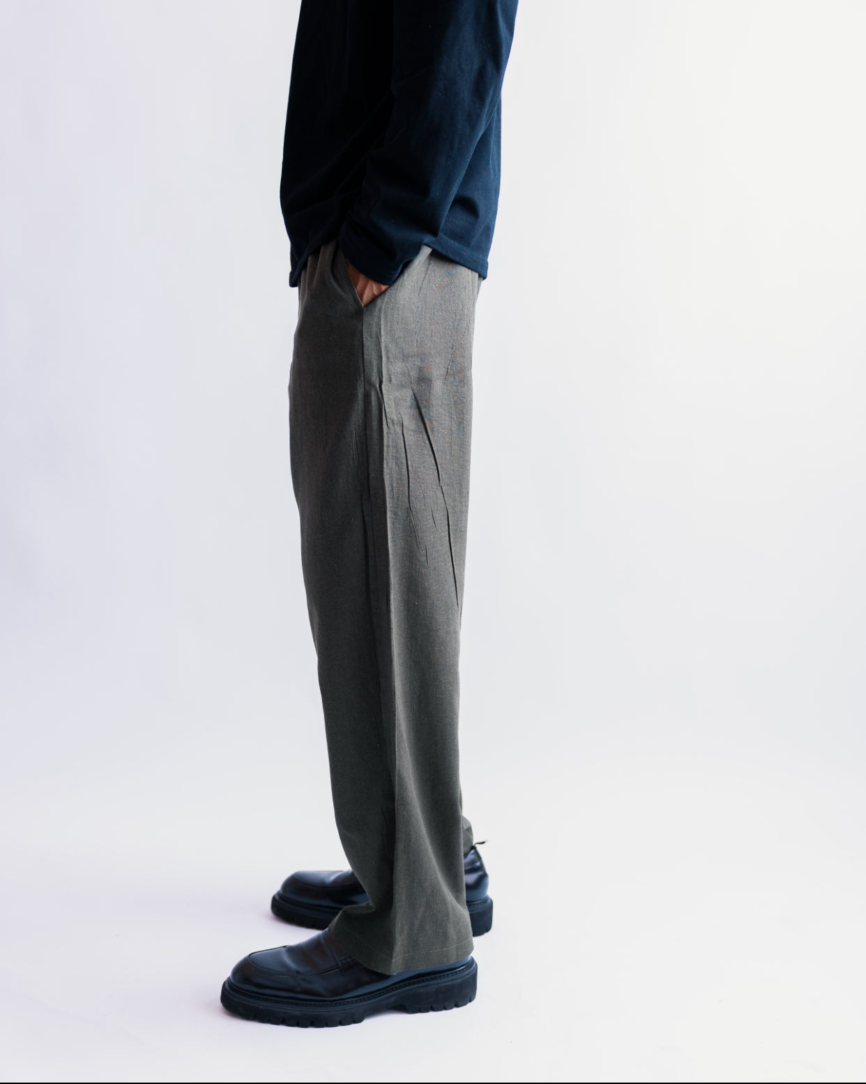 ZEDEK LINEN PANTS in green
