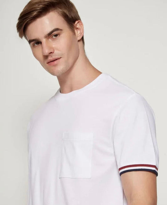 Garage T-shirt with tipping in white
