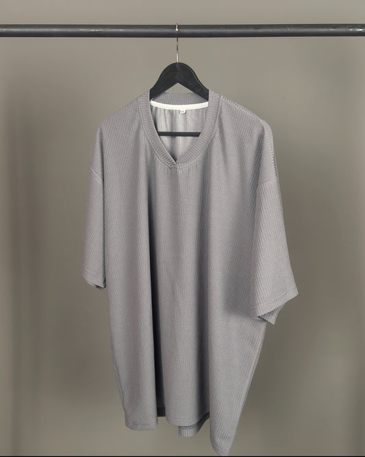 Zedek Revere Tee in Grey