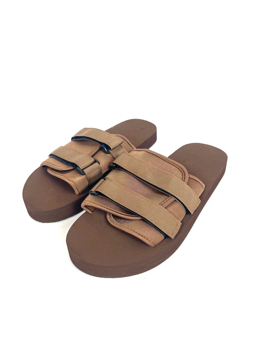 Zedek plain tech slides in brown