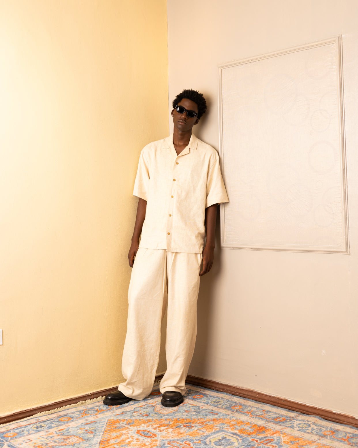 ZEDEK LINEN TWO PIECE SET IN CARTON