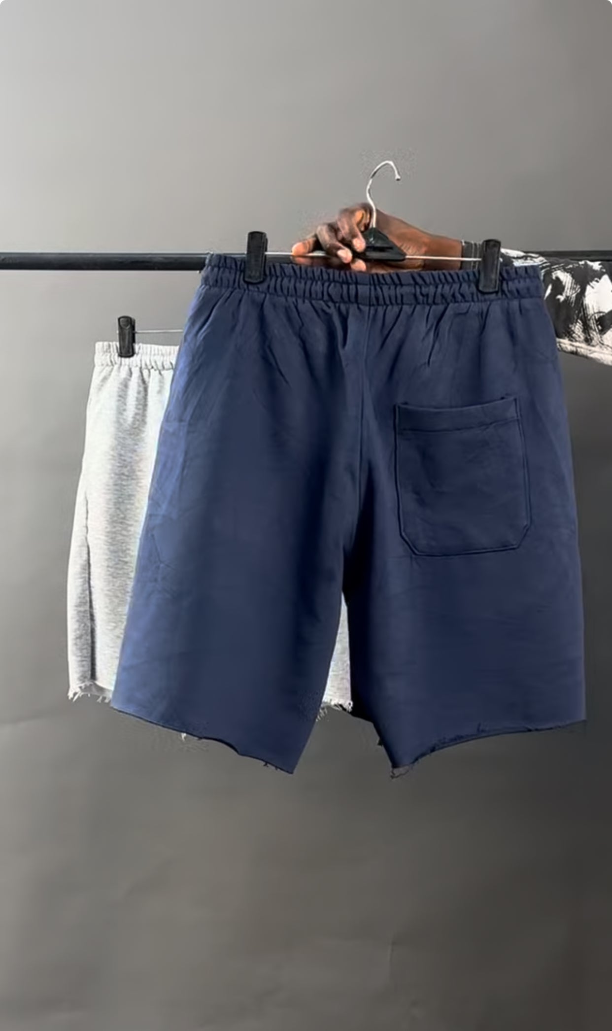 BASELESS SWEATSHORT IN BLUE