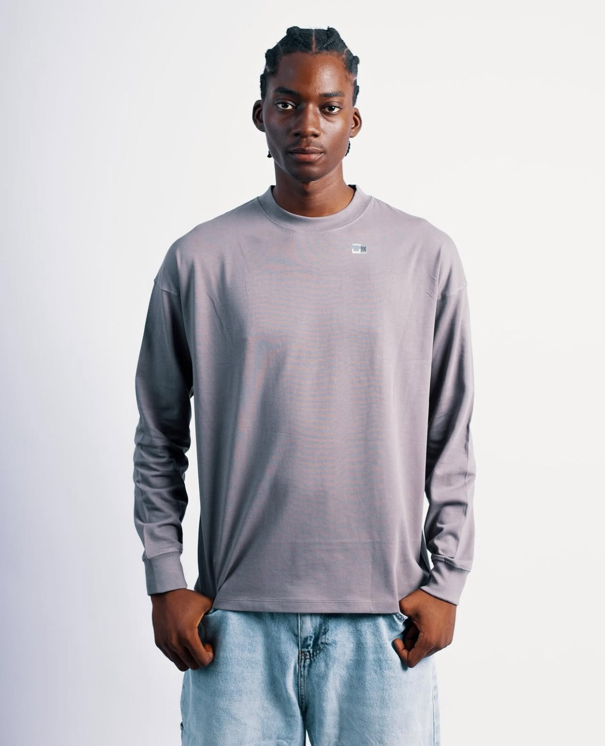 PLAIN LONGSLEEVE IN GREY