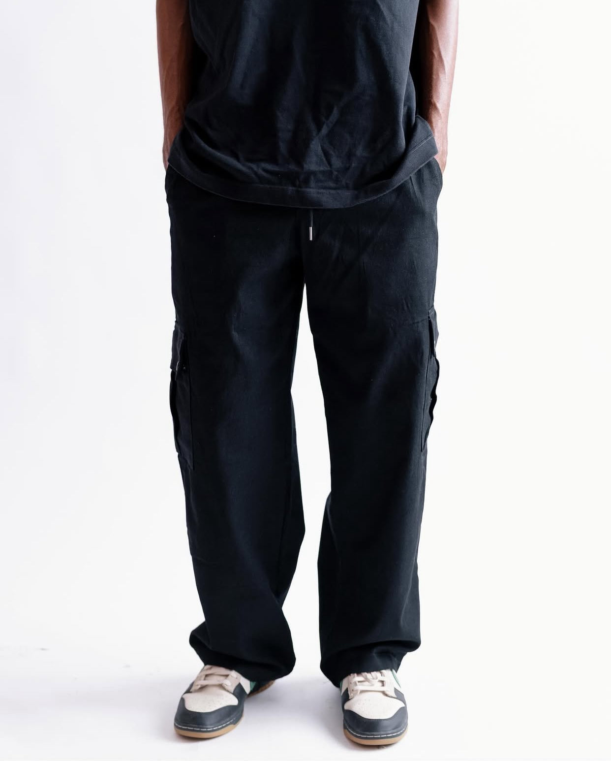 ZEDEK CARGO PANTS  IN BLACK 01
