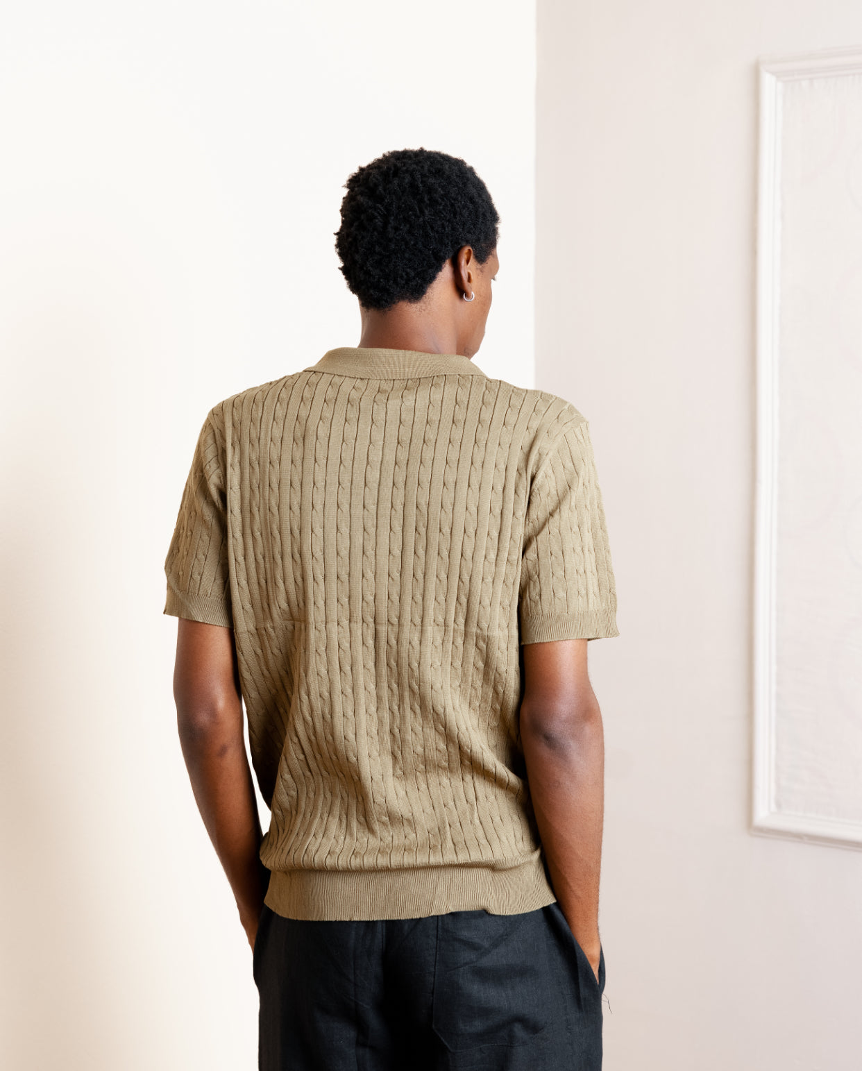 Knitted Polo in Lemon C72117