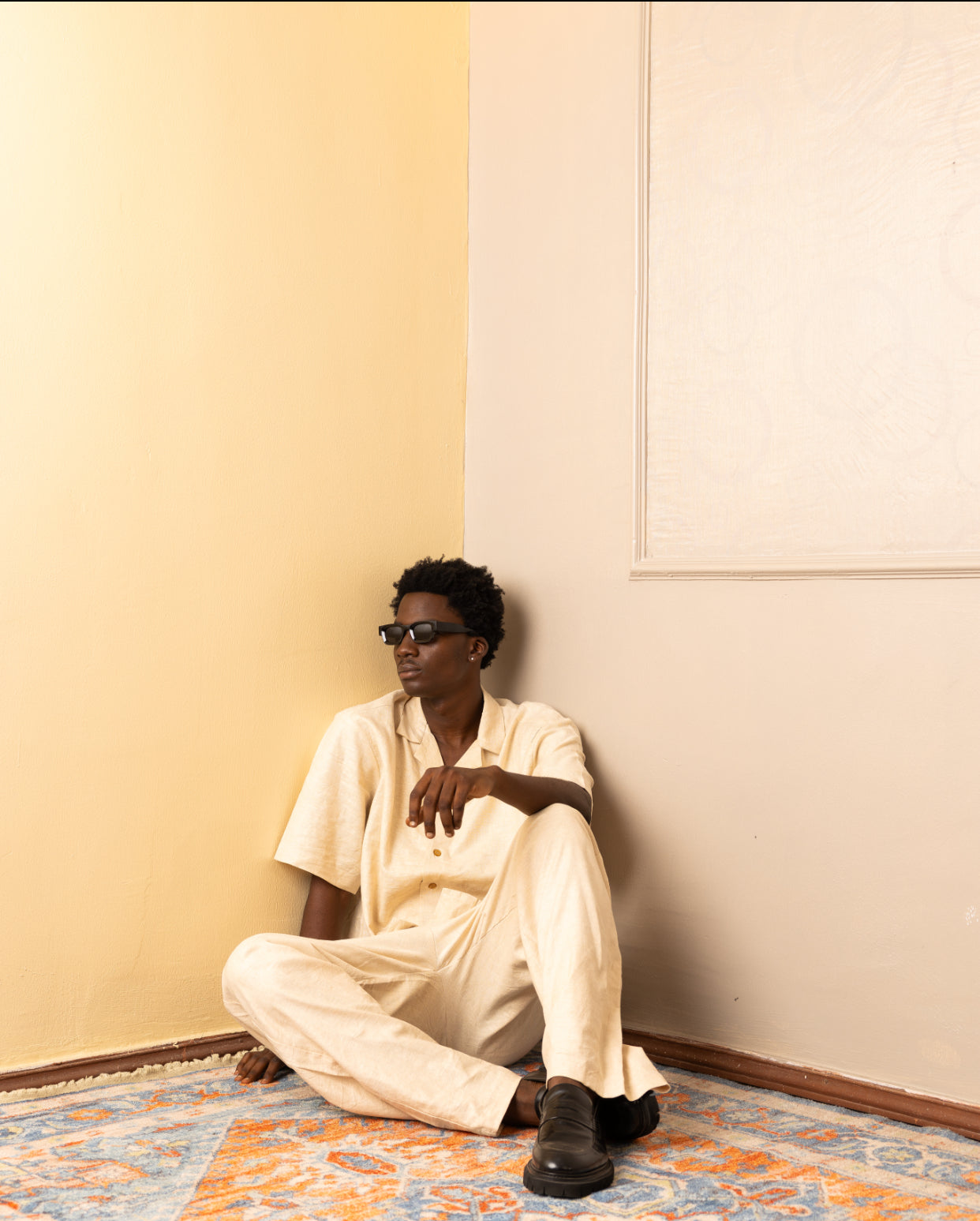 ZEDEK LINEN TWO PIECE SET IN CARTON