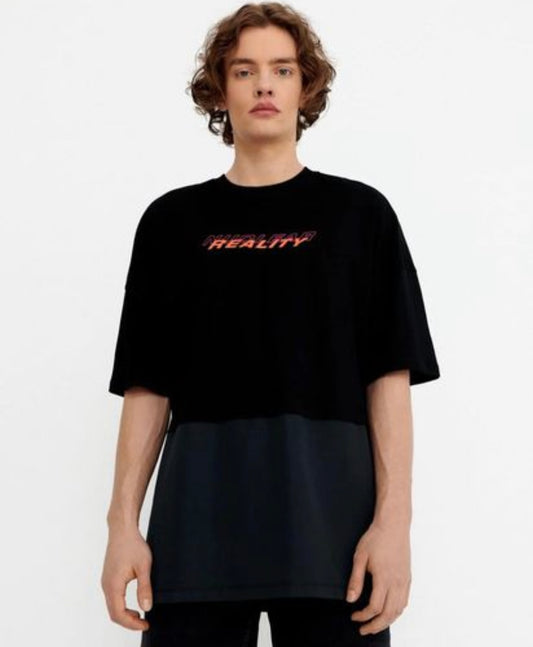 Housebrand nuclear reality t-shirt in black