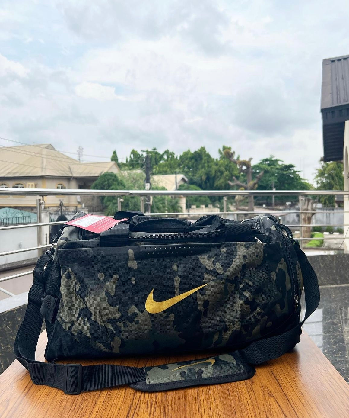 Nike mini duffel bag in camo