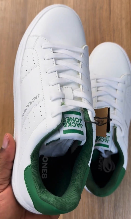 Jack and jones sneakers in white and green