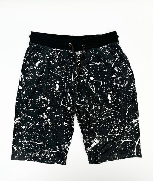 Clayton sweat short in splashed paint