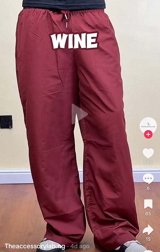 Plain Track Pant In Red