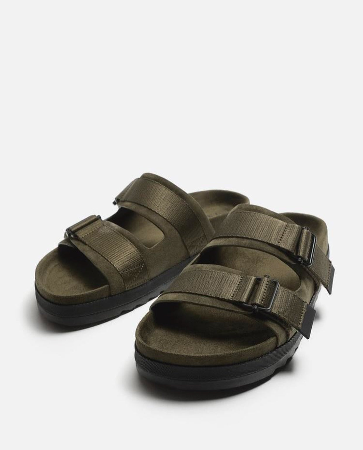 ZARA DOUBLE STRAP LEATHER SANDALS