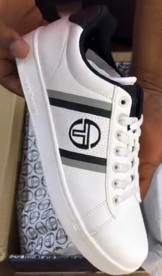 Sergio tacchini sneakers in white and black ..