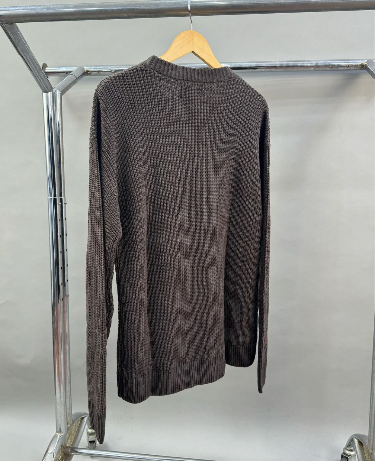 Adpt crew neck knit longsleeve in brown