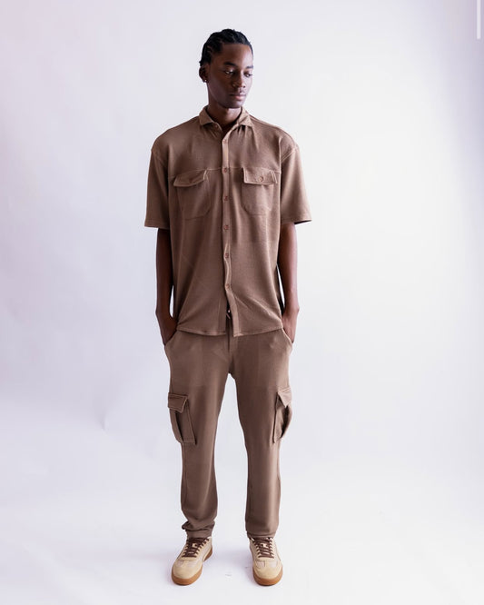 TWO PIECE STRAIGHT FIT CARGO PANTS WITH FLAP POCKETS