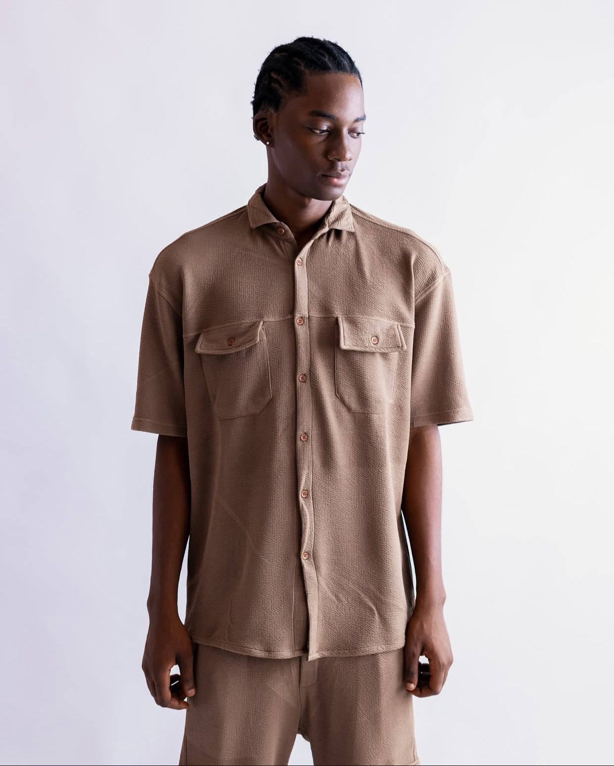 TWO PIECE STRAIGHT FIT CARGO PANTS WITH FLAP POCKETS