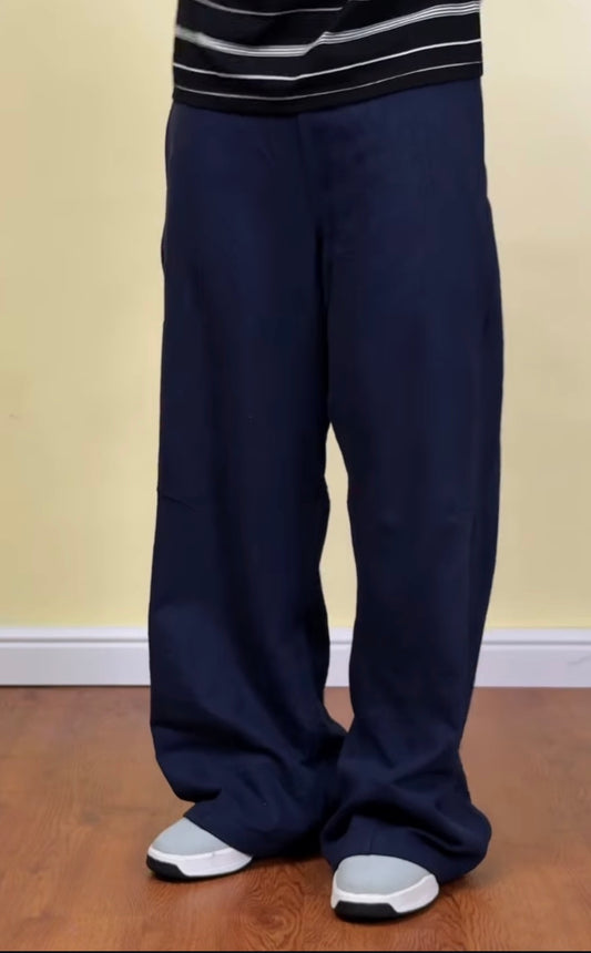 ZEDEK FLARE BAGGY JOGGER IN NAVY BLUE