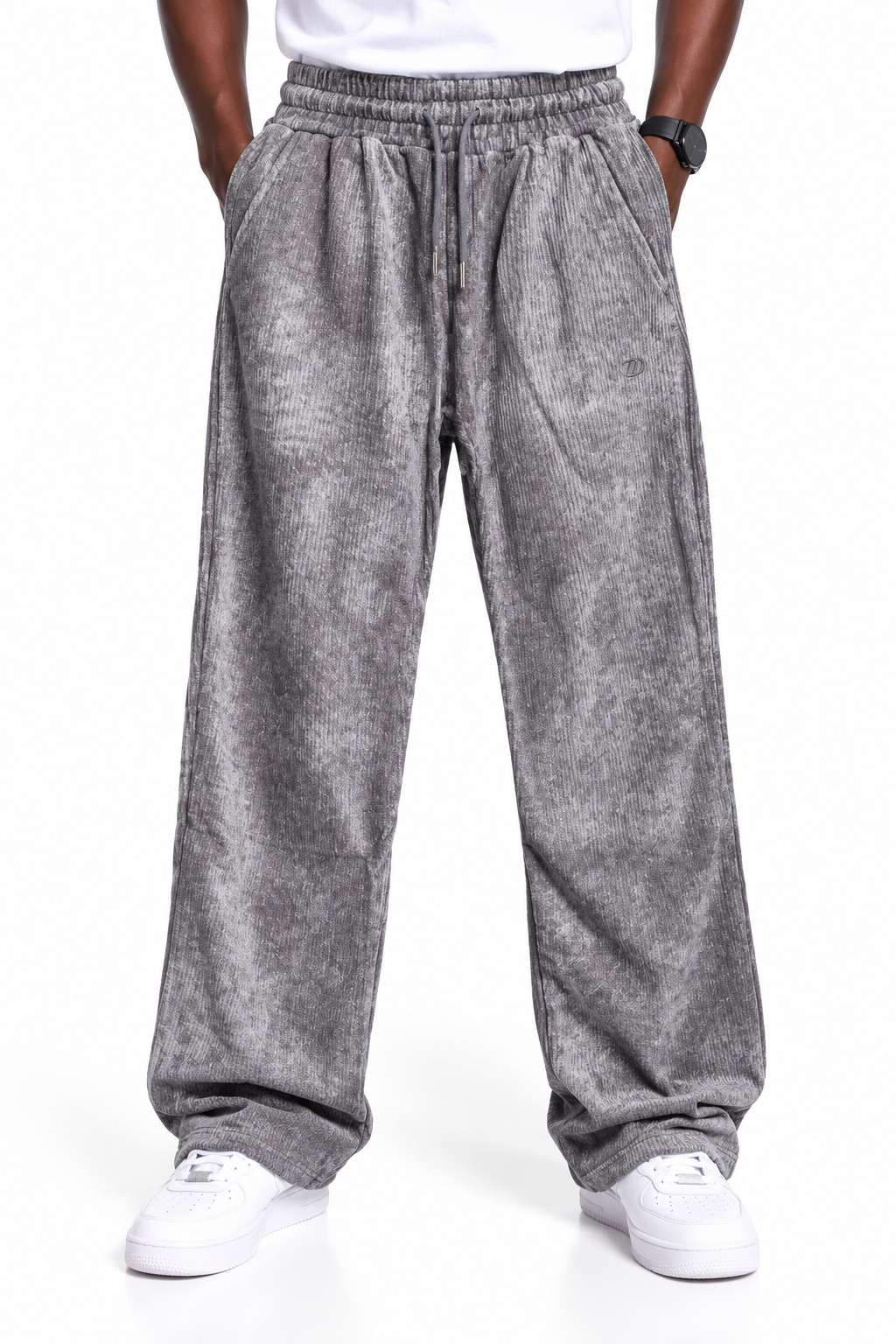 Giesto corduroy pants in washed grey
